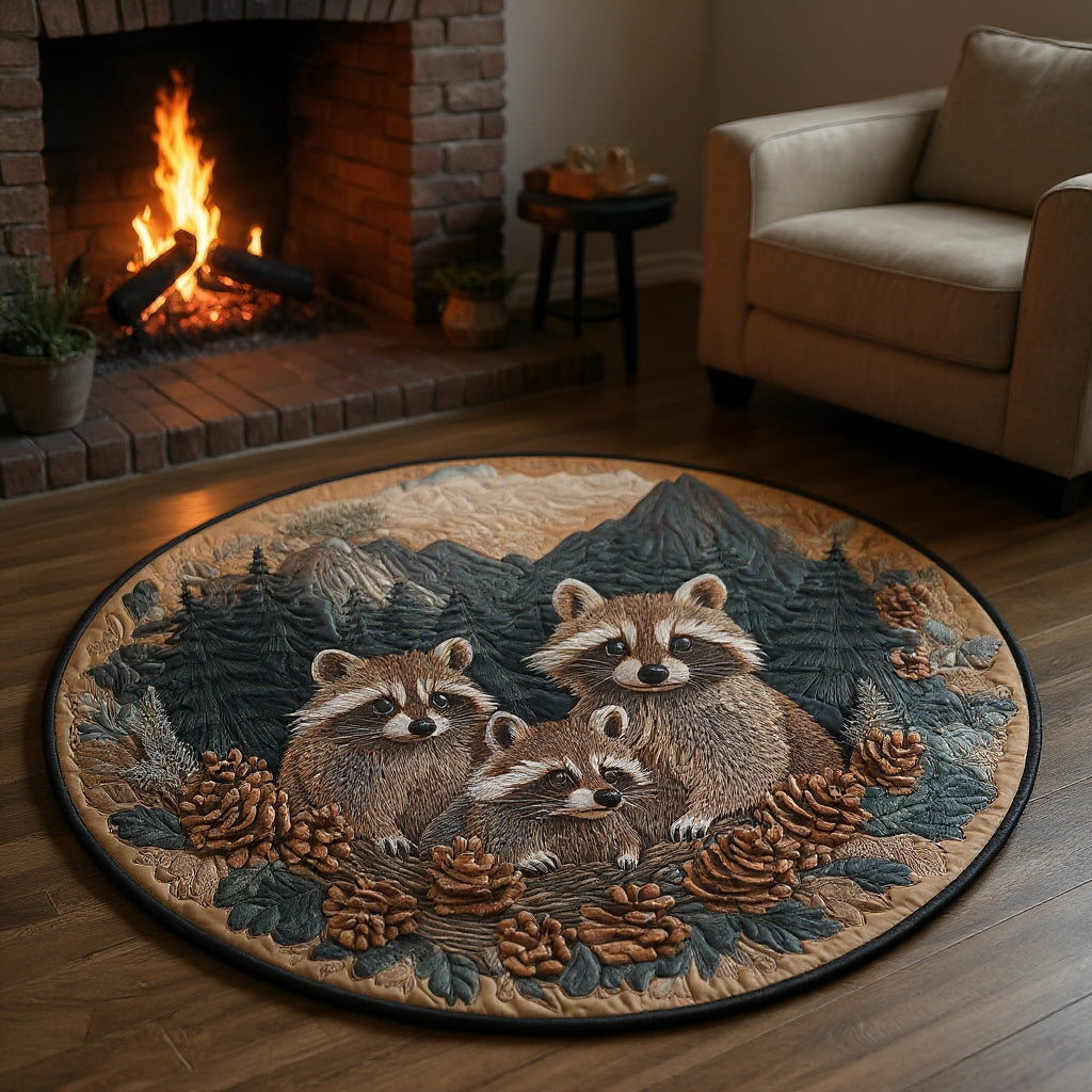 Wildlife Wonderland Raccoon Round Rug - H567