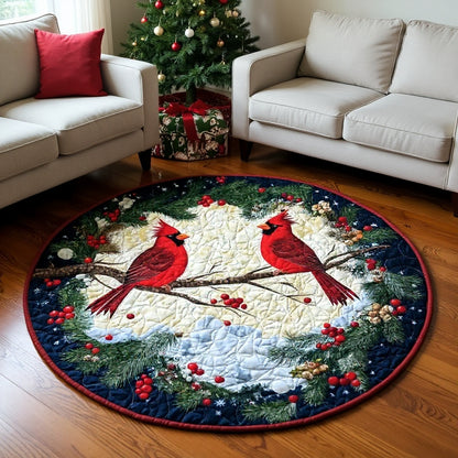 Winter Whimsyl Cardinal Round Rug - H570