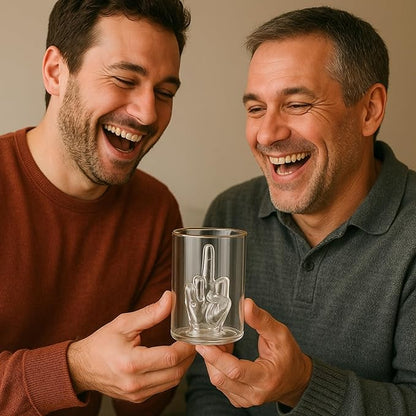 Cheers To Your Attitude - Funny Middle Finger 12.5 oz Whiskey Glass