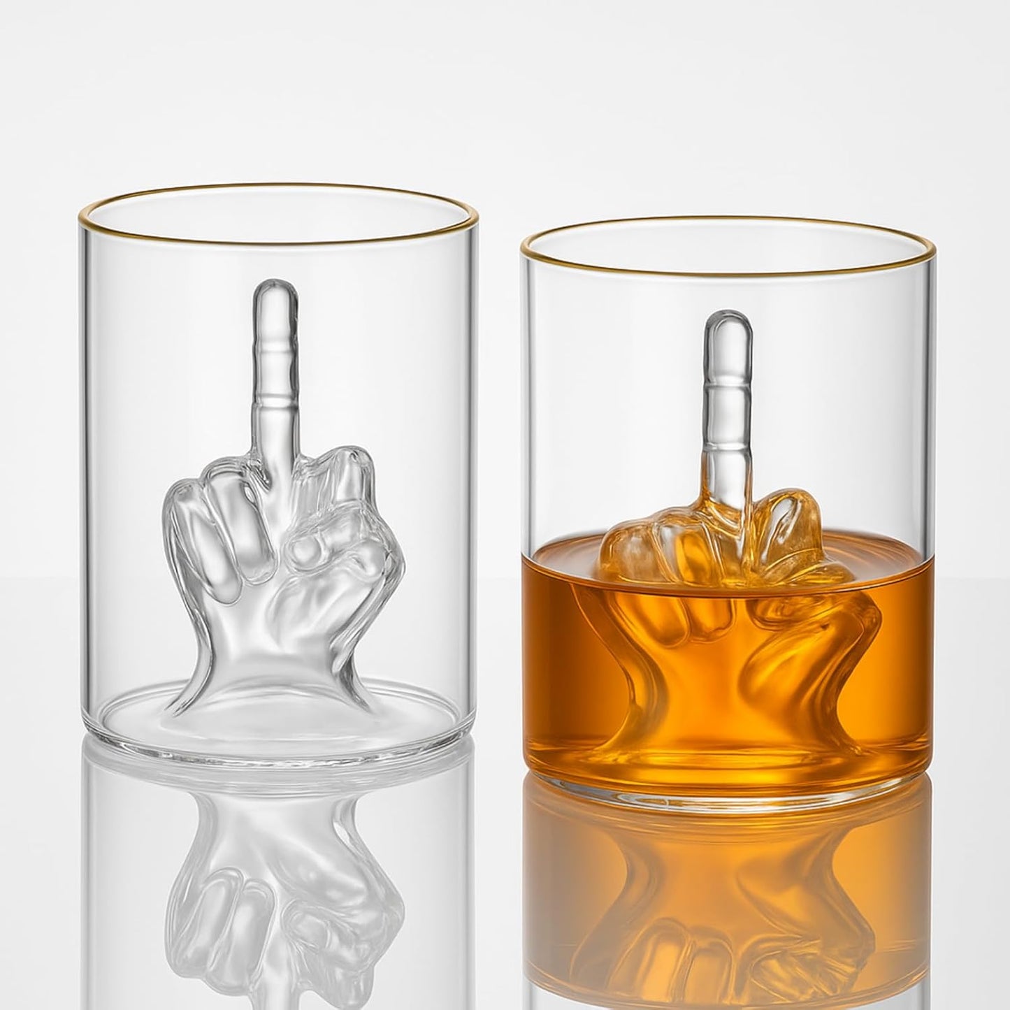 Cheers To Your Attitude - Funny Middle Finger 12.5 oz Whiskey Glass