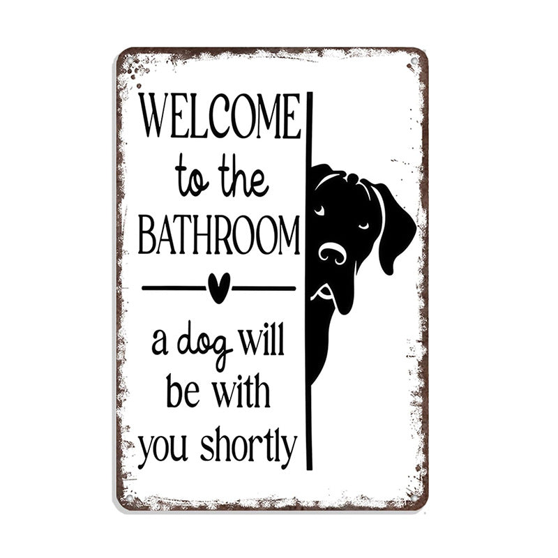 Vintage Black & White Humor Metal Sign - BW002
