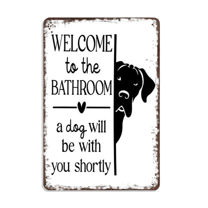 Vintage Black & White Humor Metal Sign - BW002