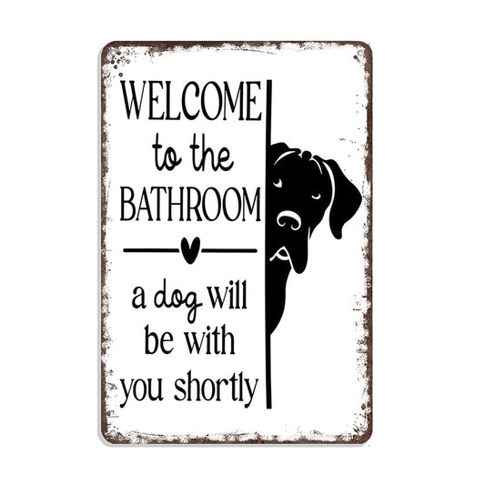 Vintage Black & White Humor Metal Sign - BW002
