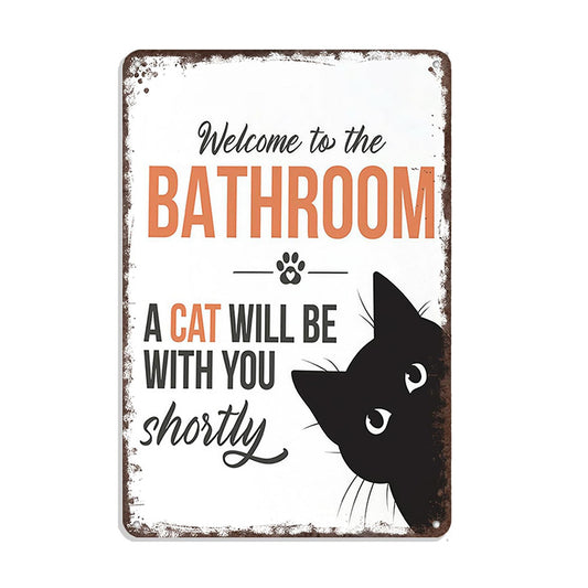 Vintage Black & White Humor Metal Sign - BW003