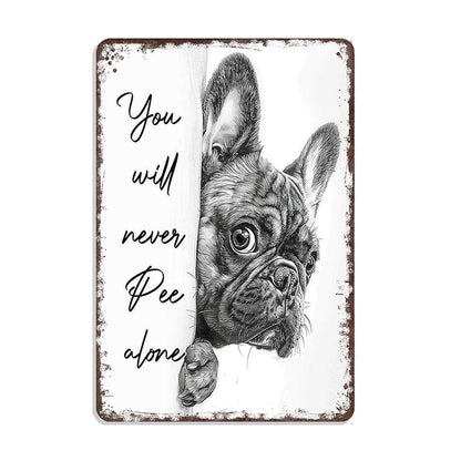 Vintage Black & White Humor Metal Sign - BW004