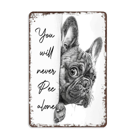 Vintage Black & White Humor Metal Sign - BW004