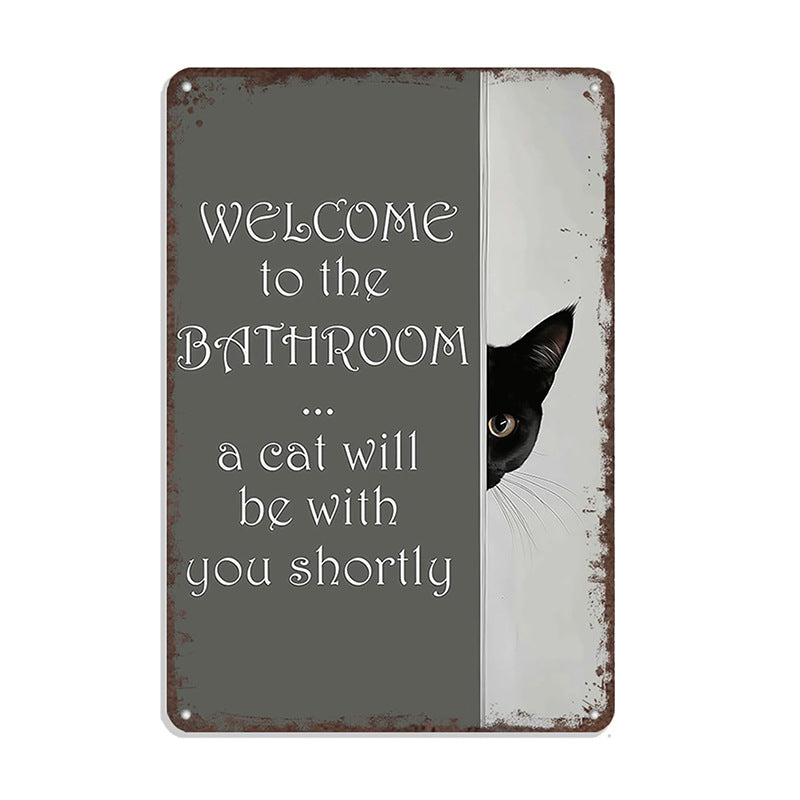 Vintage Black & White Humor Metal Sign - BW005