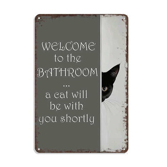 Vintage Black & White Humor Metal Sign - BW005