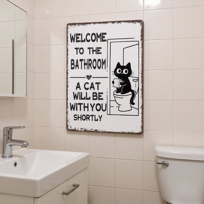 Vintage Black & White Humor Metal Sign - BW010