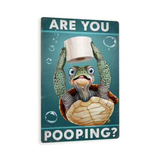 Vintage Metal Sign – Funny"Are You Pooping?" Wall Decor - BW018