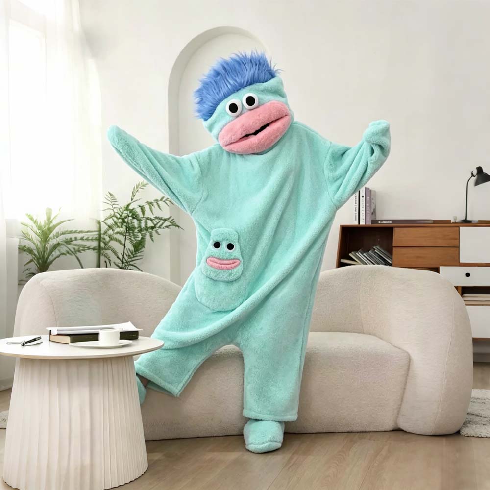Funny Monster Hooded Fleece Robe