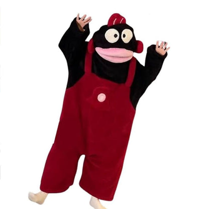 Funny Monster Hooded Fleece Robe for Adults