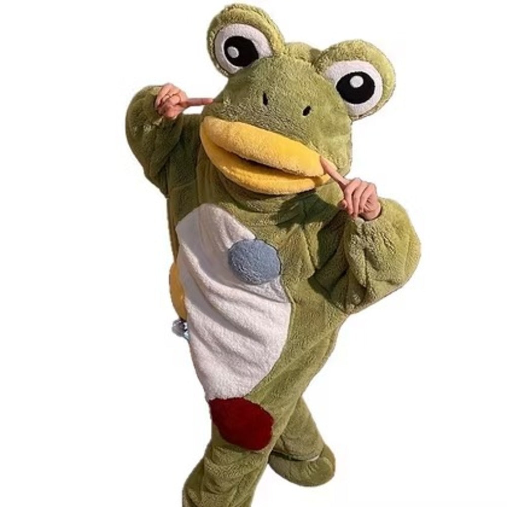 Funny Frog Plush Onesie Pajamas