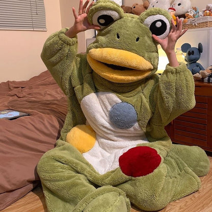 Funny Frog Plush Onesie Pajamas