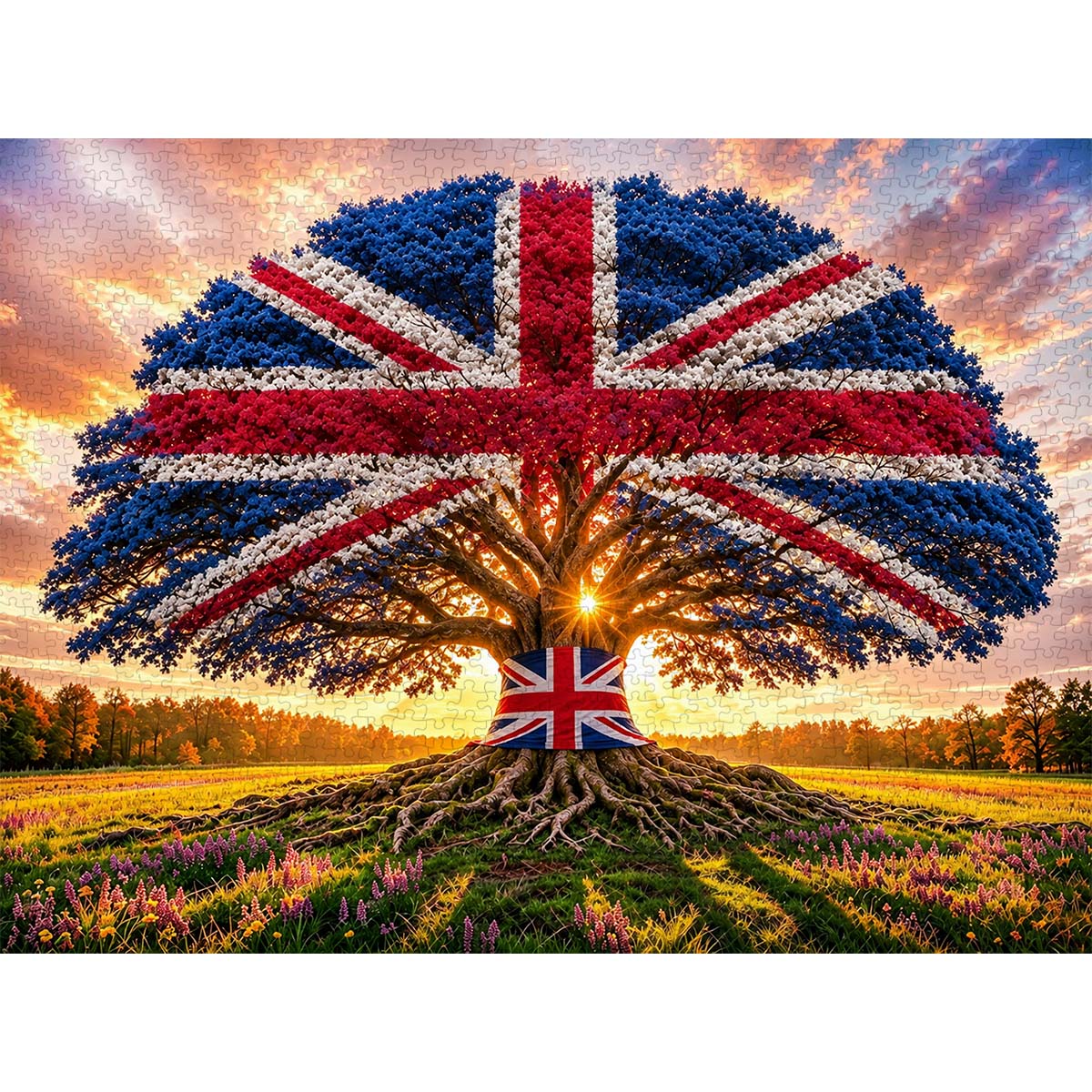 Liberty Tree - Union Jack Flag 1000-Piece Jigsaw Puzzle