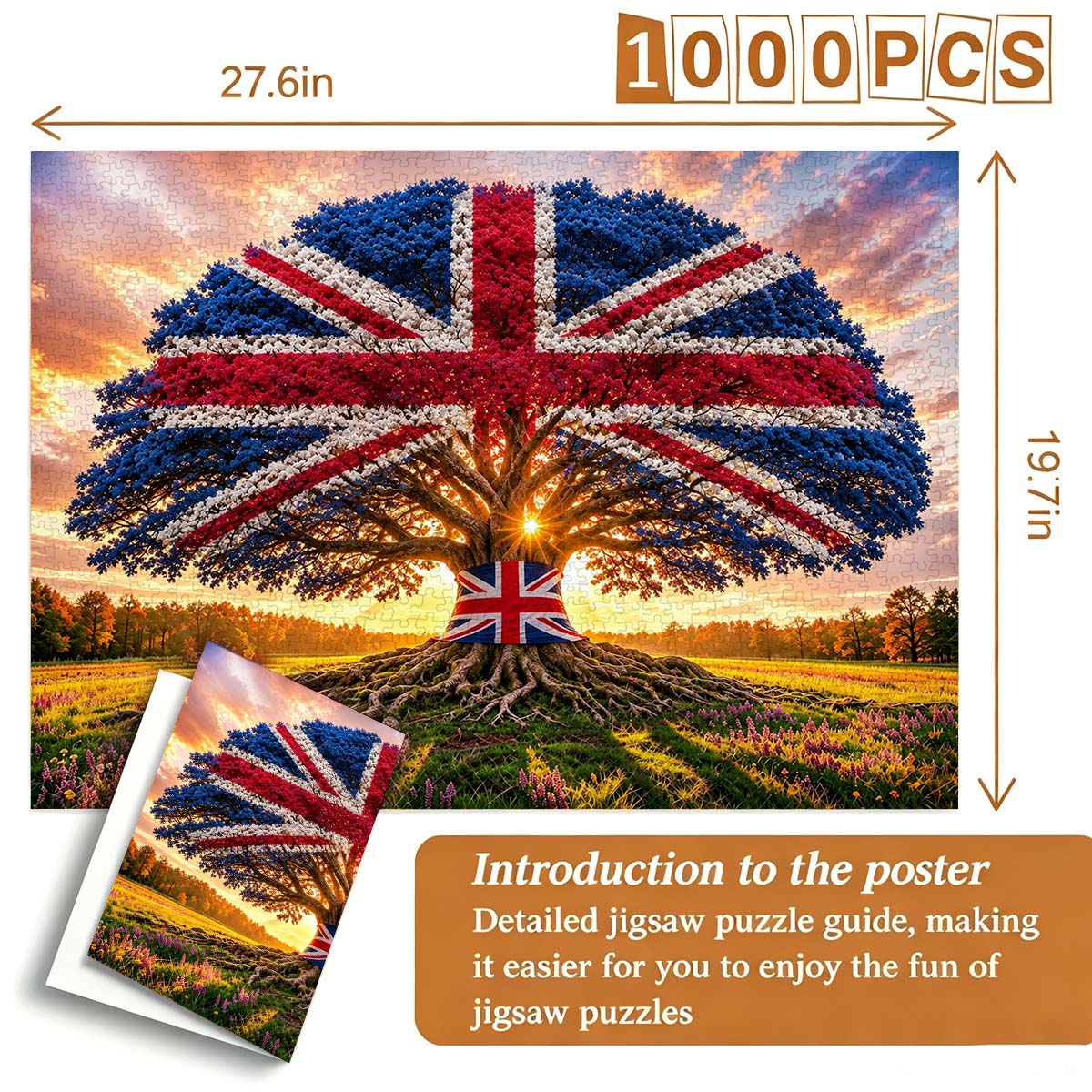 Liberty Tree - Union Jack Flag 1000-Piece Jigsaw Puzzle