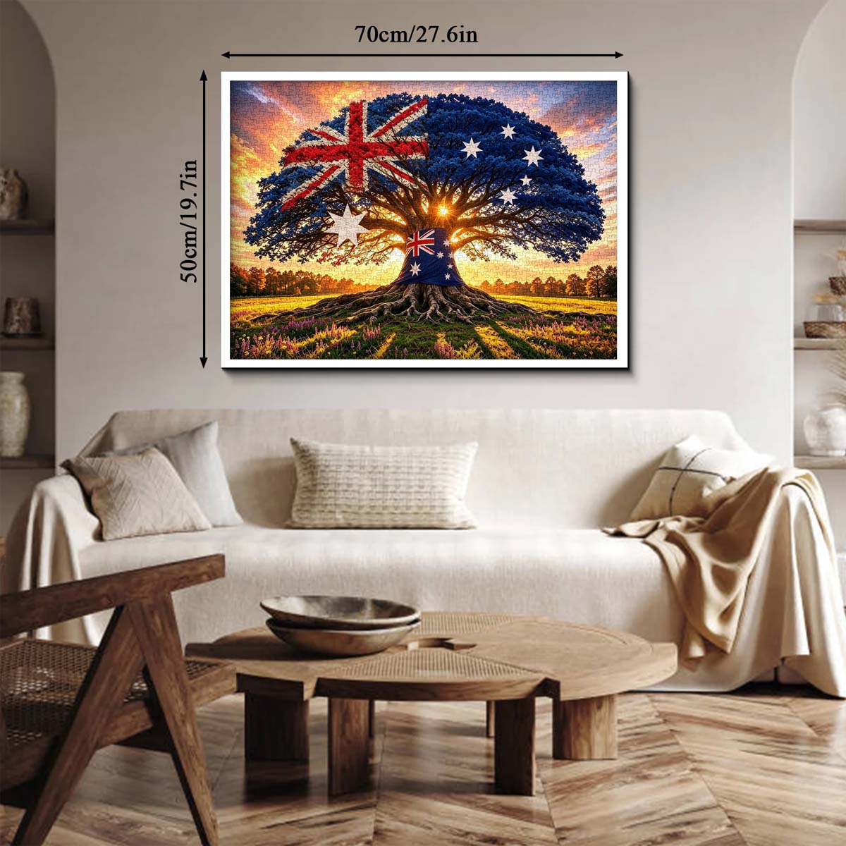 Patriotic Australian Flag Tree Jigsaw Puzzle 1000-Piece