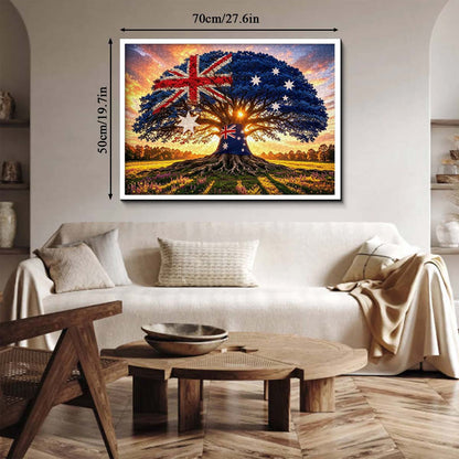 Patriotic Australian Flag Tree Jigsaw Puzzle 1000-Piece