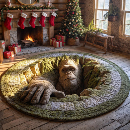 Bigfoot Underground Hole Round Rug - H708