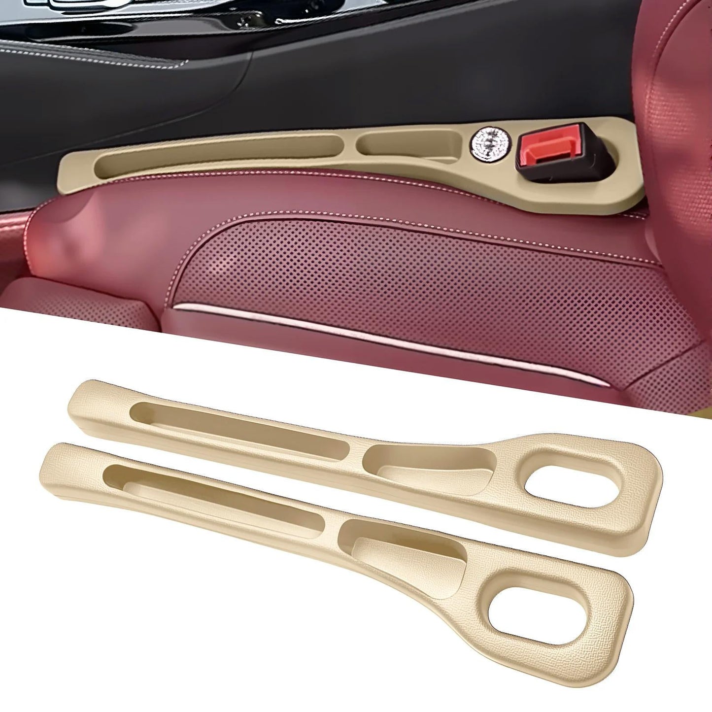 Dual-Slot Car Seat Gap Organizer - No More Lost Items - All Within Reach