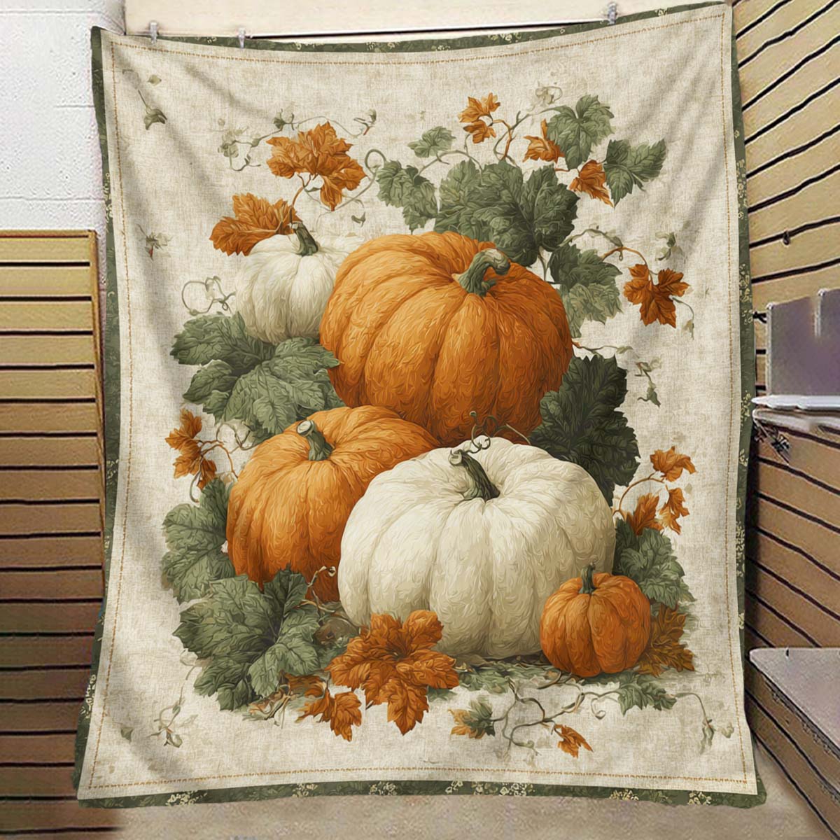 Field Pumpkin Blanket - J019 - Premium Blanket