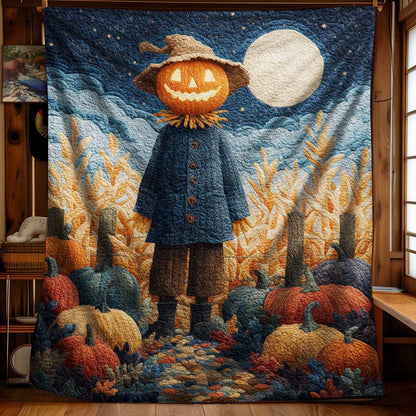 Pumpkin Scarecrow Blanket - J079 - Premium Blanket