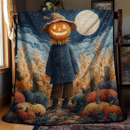 Pumpkin Scarecrow Blanket - J079 - Premium Blanket