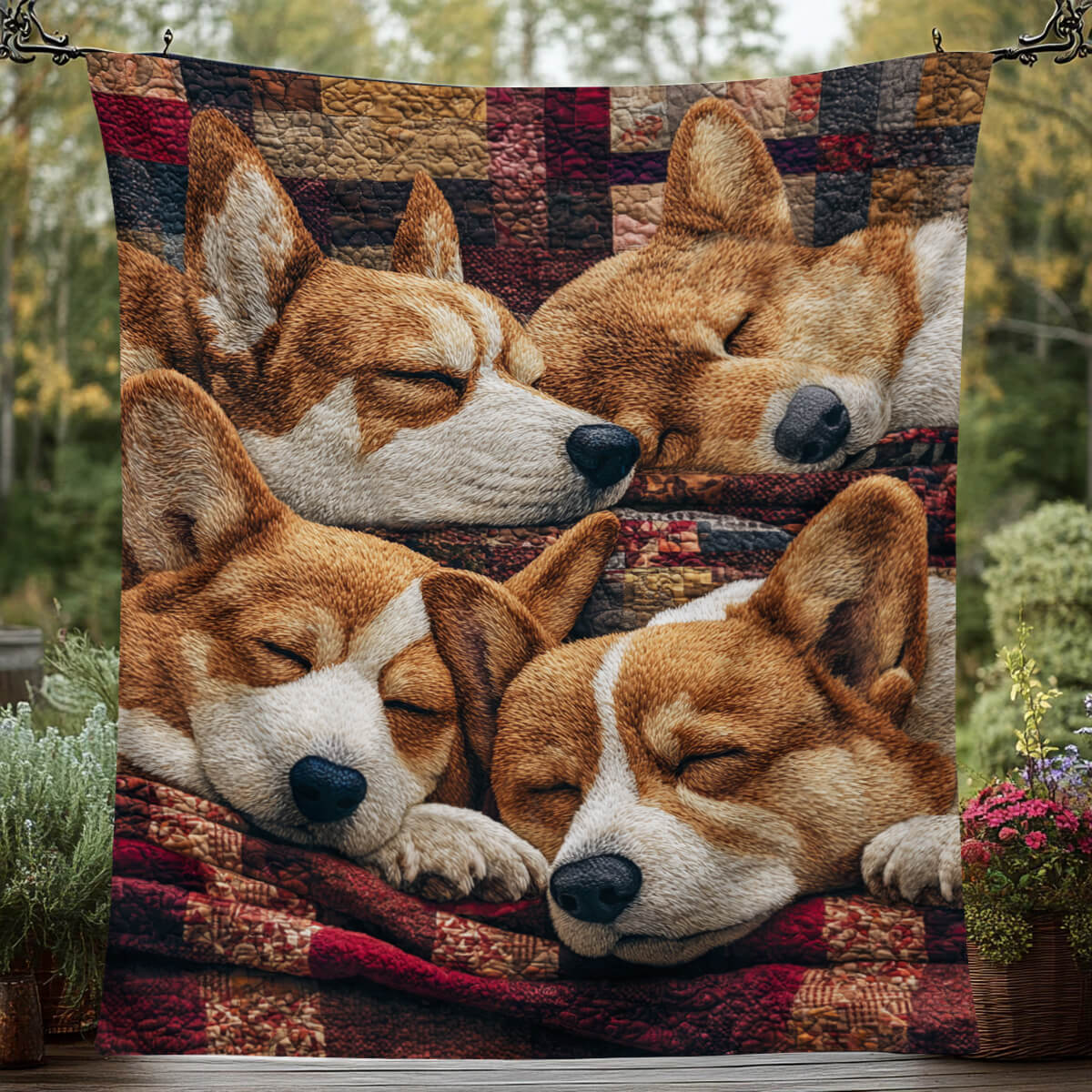 Sleeping Corgi Blanket - J080 - Premium Blanket