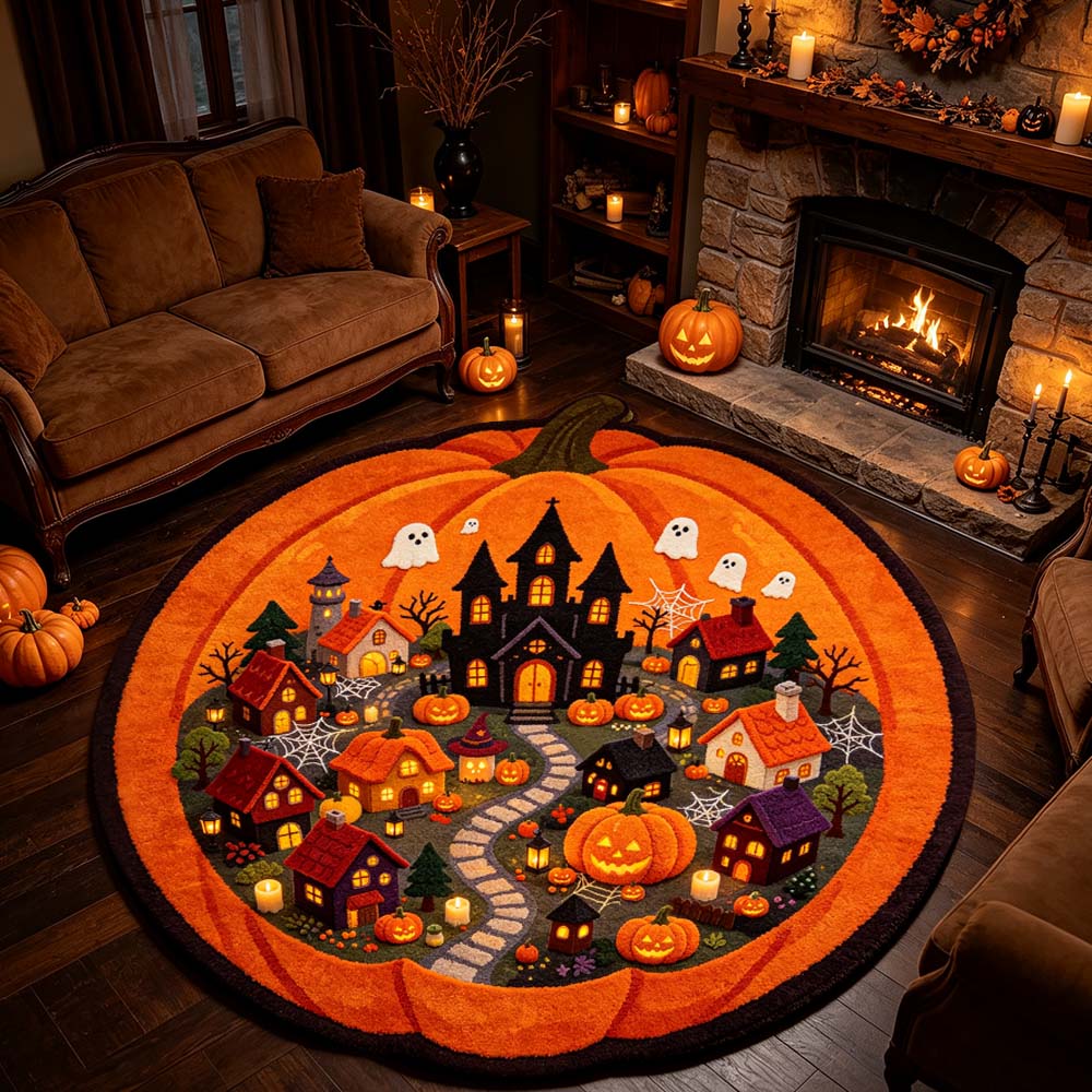Pumpkin Castle Rug - J100