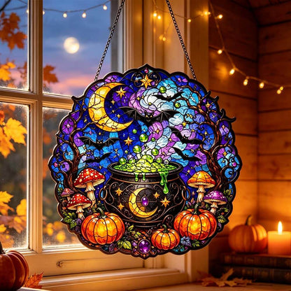 Witch Cauldron Halloween - Acrylic Suncatcher
