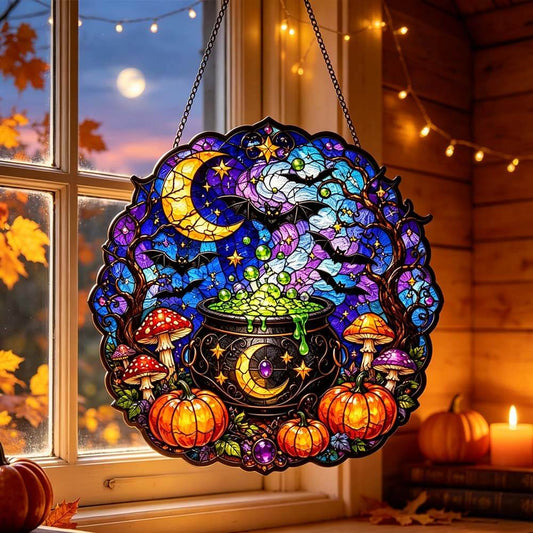 Witch Cauldron Halloween - Acrylic Suncatcher
