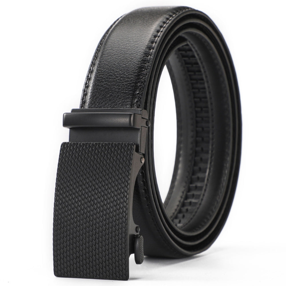Leather Ratchet Belt With Adjustable Buckle - LR001