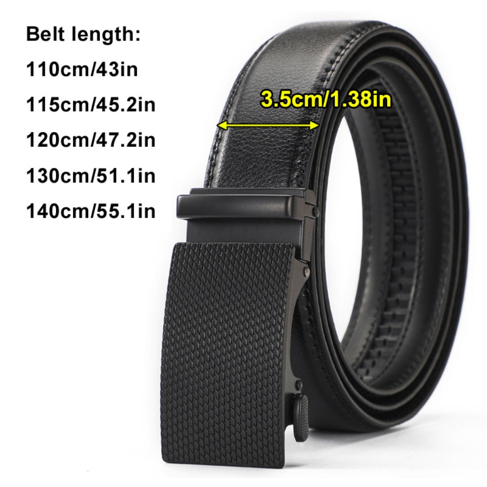 Leather Ratchet Belt With Adjustable Buckle - LR001