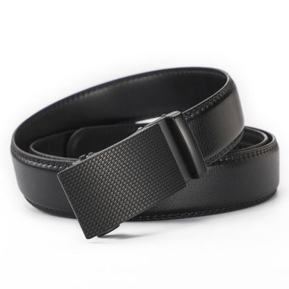 Leather Ratchet Belt With Adjustable Buckle - LR001