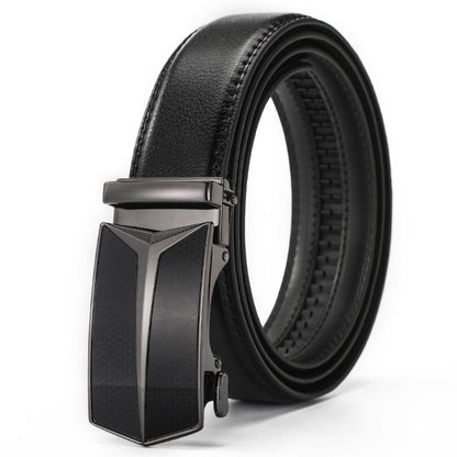Leather Ratchet Belt With Adjustable Buckle - LR002