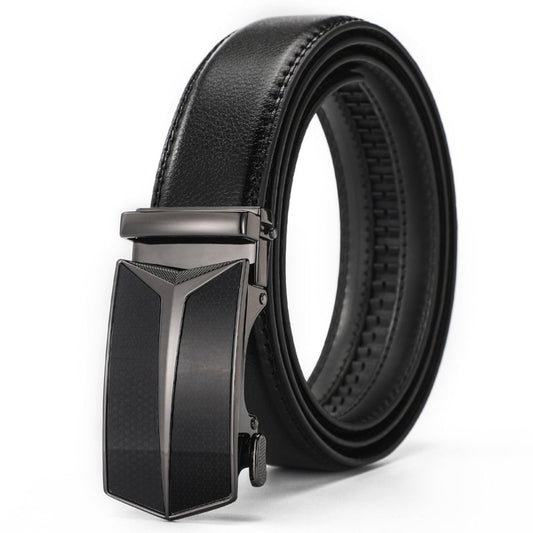 Leather Ratchet Belt With Adjustable Buckle - LR002