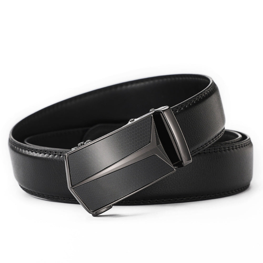 Leather Ratchet Belt With Adjustable Buckle - LR002