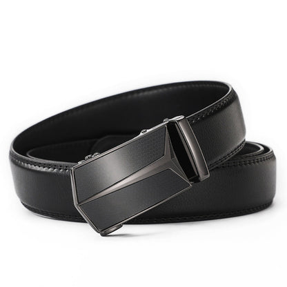 Leather Ratchet Belt With Adjustable Buckle - LR002