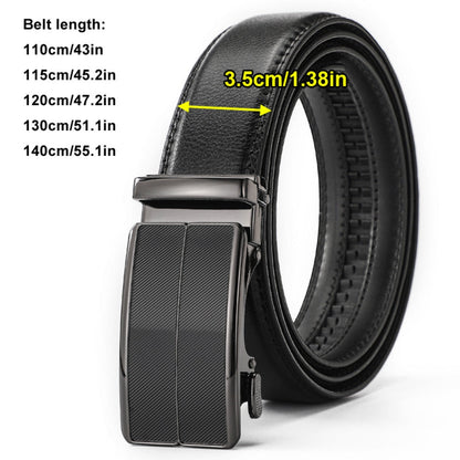 Leather Ratchet Belt With Adjustable Buckle - LR003