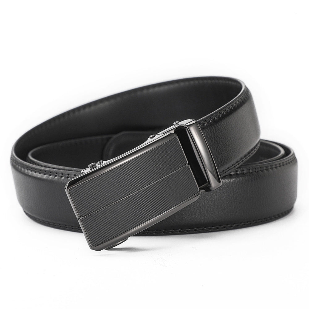 Leather Ratchet Belt With Adjustable Buckle - LR003