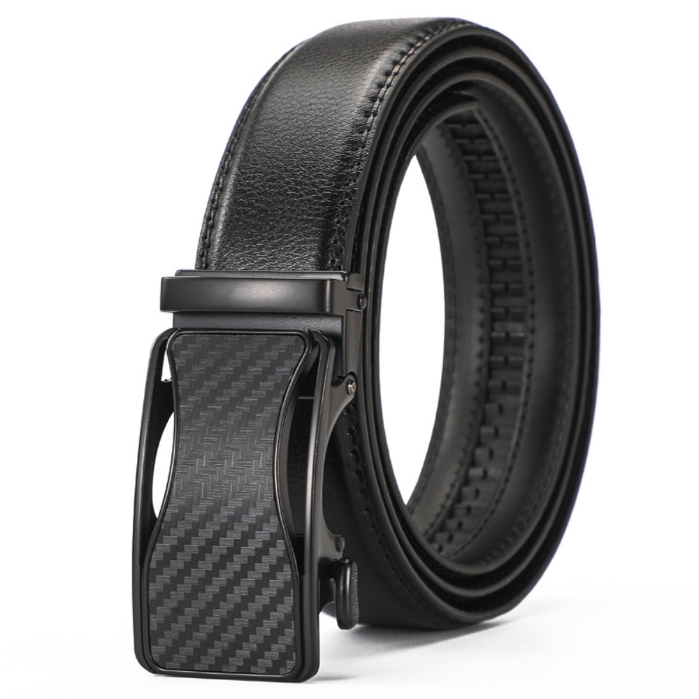Leather Ratchet Belt With Adjustable Buckle - LR004