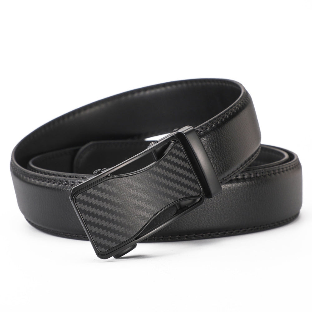Leather Ratchet Belt With Adjustable Buckle - LR004
