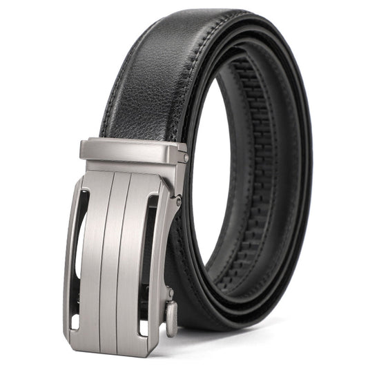 Leather Ratchet Belt With Adjustable Buckle - LR005