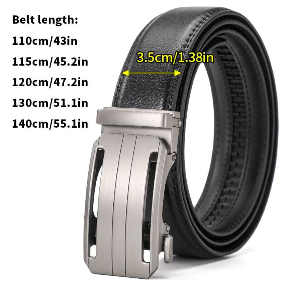 Leather Ratchet Belt With Adjustable Buckle - LR005