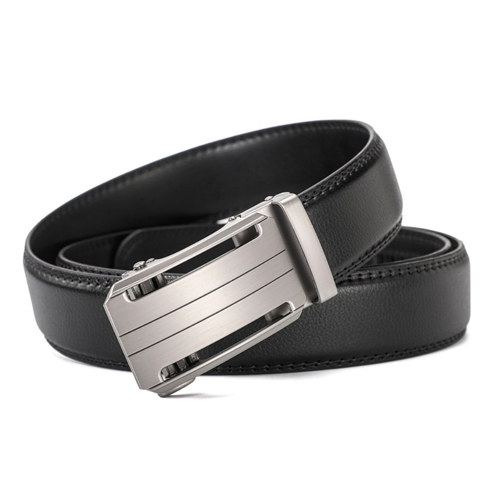 Leather Ratchet Belt With Adjustable Buckle - LR005