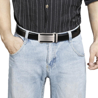 Leather Ratchet Belt With Adjustable Buckle - LR005