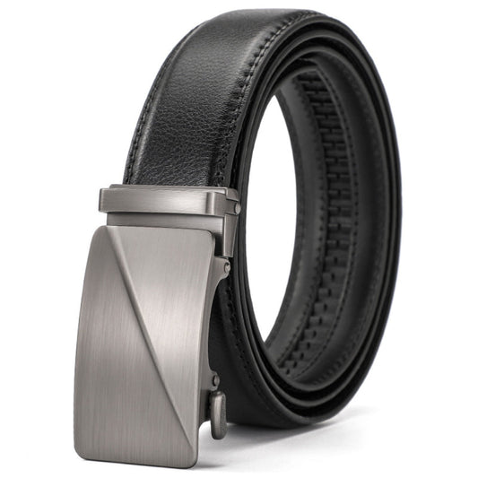 Leather Ratchet Belt With Adjustable Buckle - LR006