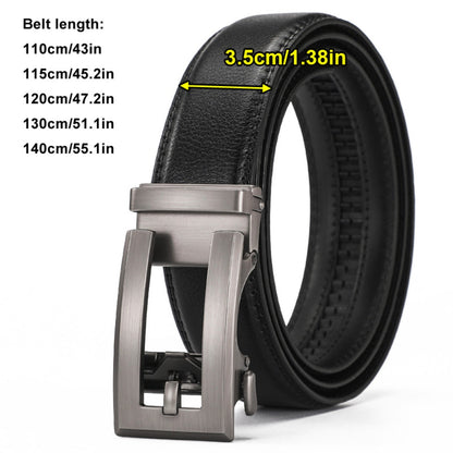 Leather Ratchet Belt With Adjustable Buckle - LR008