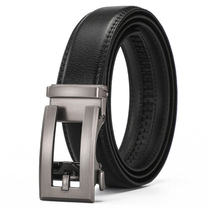 Leather Ratchet Belt With Adjustable Buckle - LR008