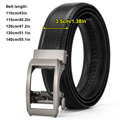Leather Ratchet Belt With Adjustable Buckle - LR009